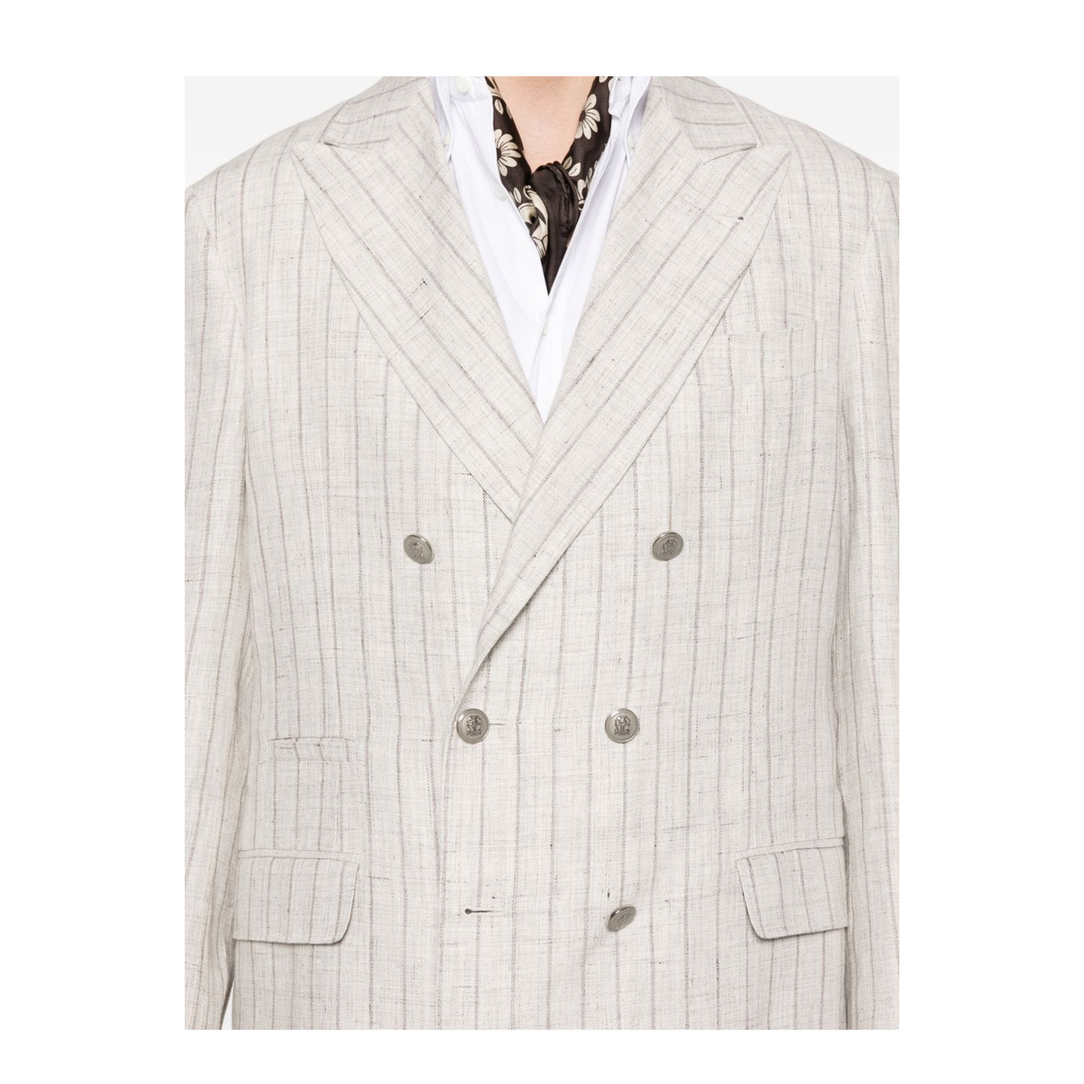 Linen Double-breasted Suit - Image 4