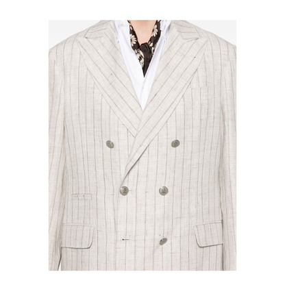 Linen Double-breasted Suit - Image 4