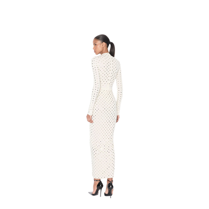 Draped Fluid Strass Jersey Dress - Image 3