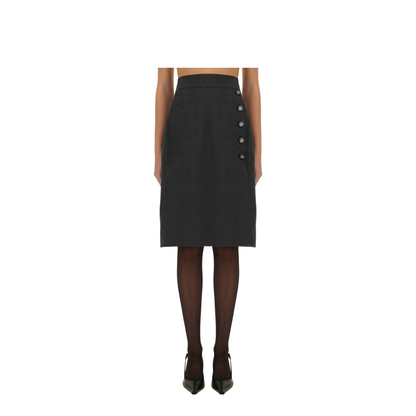 Wool Midi Skirt - Image 1