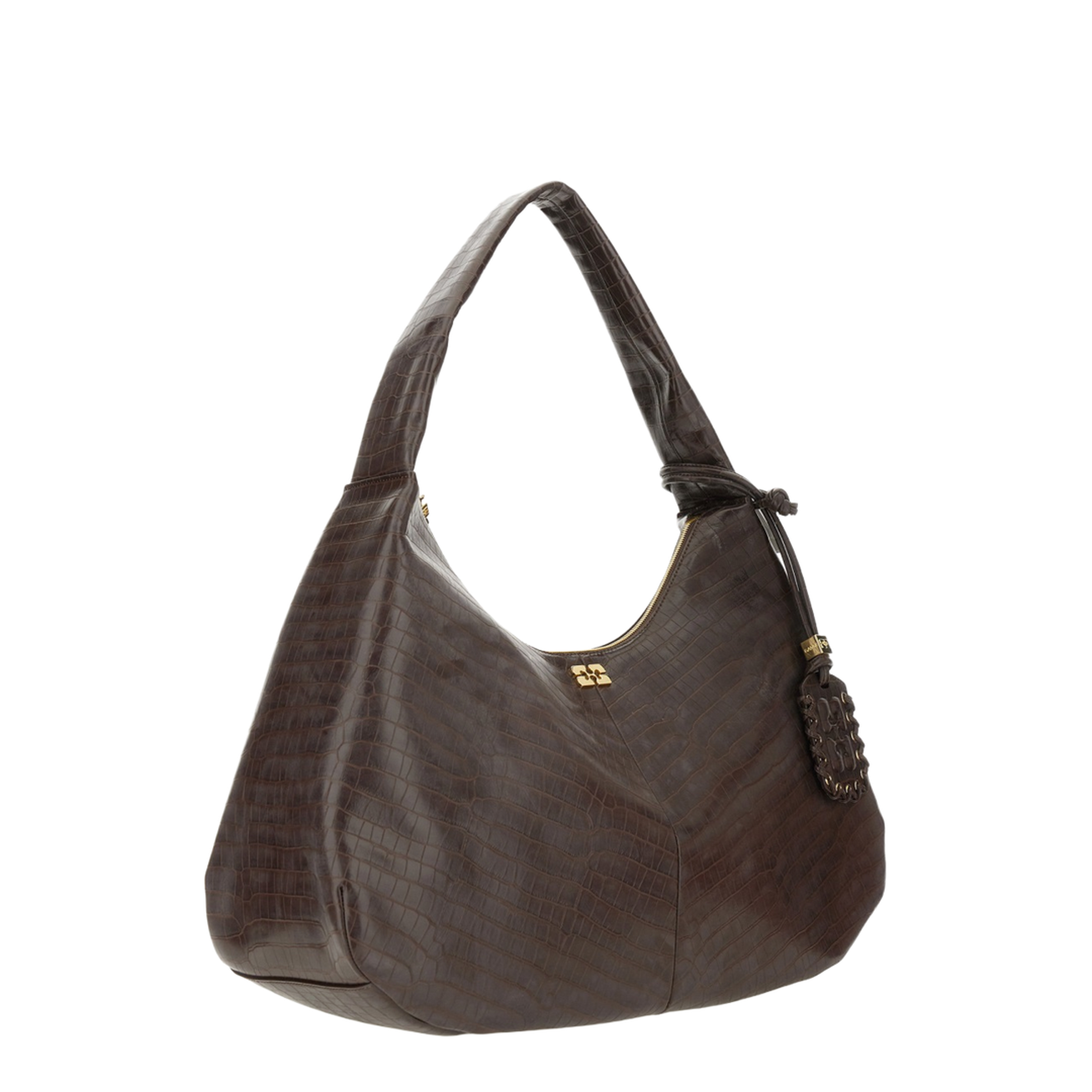 Hobo Bag Croco Xxl in Brown - Image 3