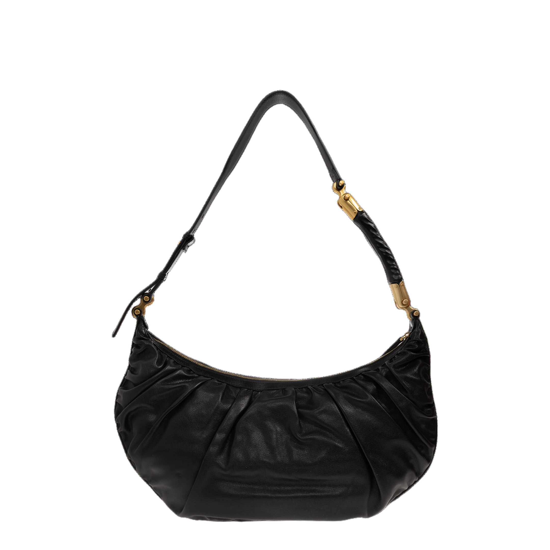 Ébène Calfskin Hobo Bag - Noir - Image 1