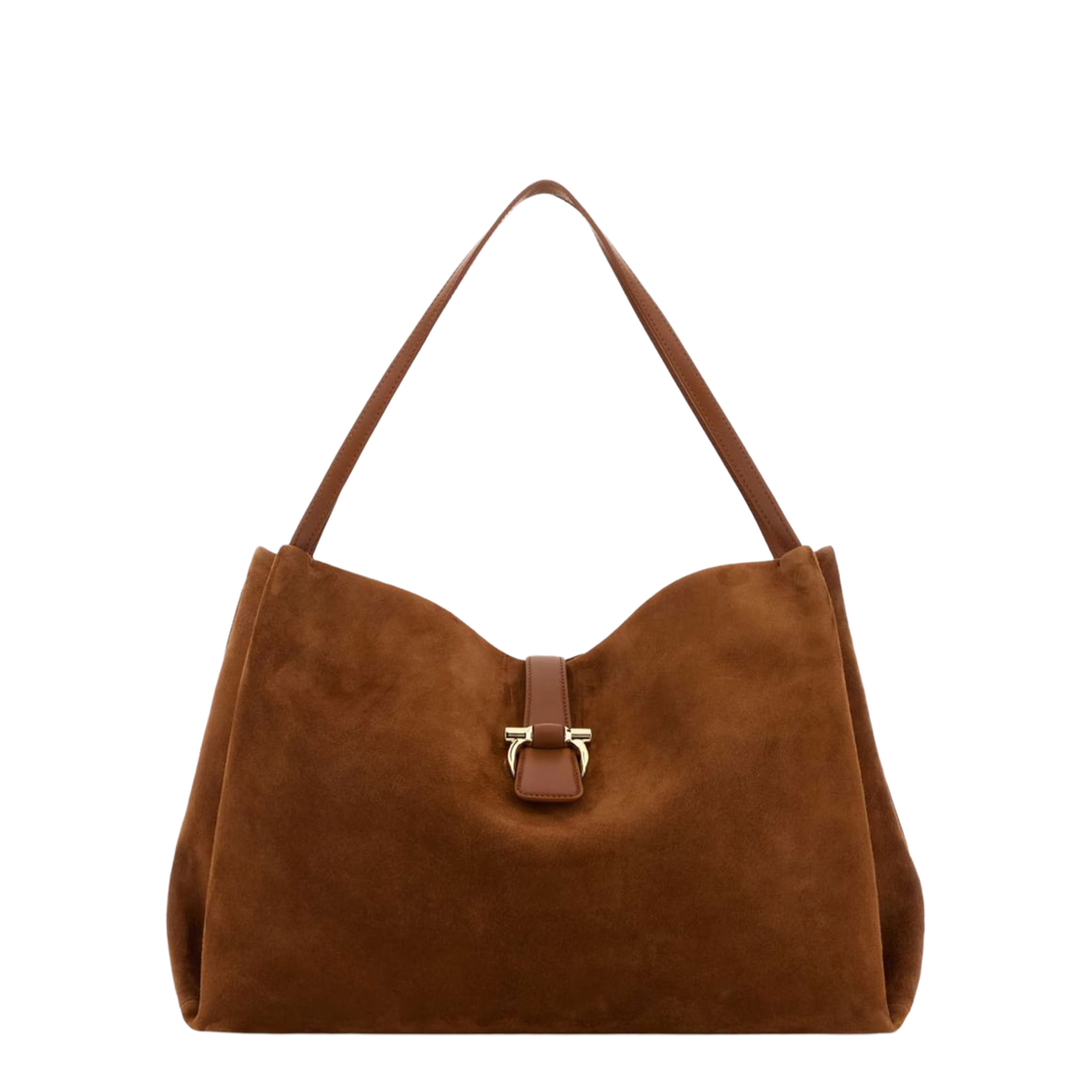 Brown Goatskin Suede Tote Bag - Image 1