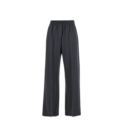 Wool Wide-Leg Trousers - Image 1