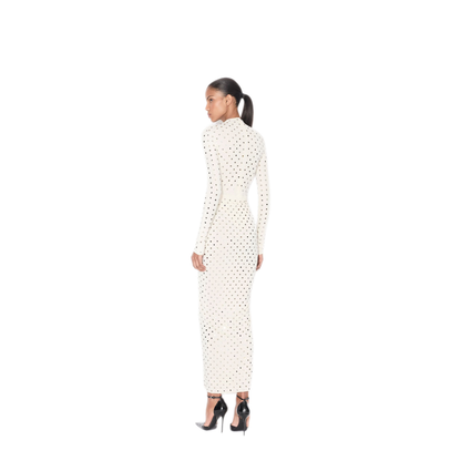Draped Fluid Strass Jersey Dress - Image 3