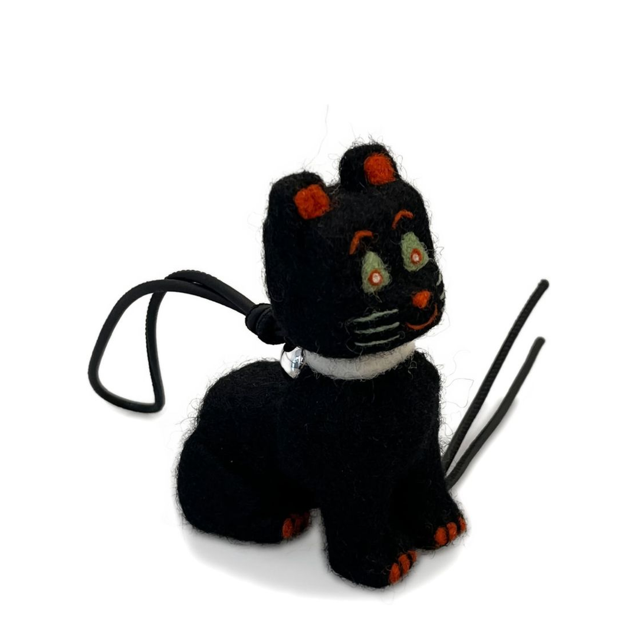 White Felt Cat Charm By Louis Wain - Image 2
