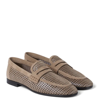 Sparkling Net Leather Loafers - Image 4