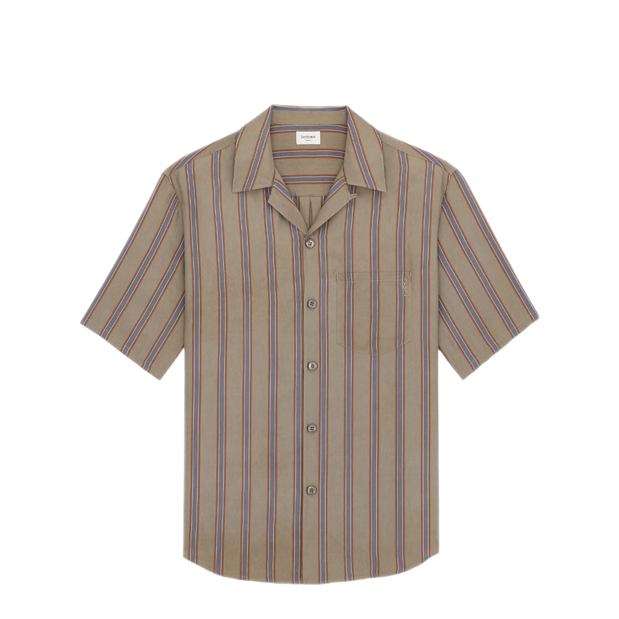 Striped Cotton Twill Shirt - Image 1