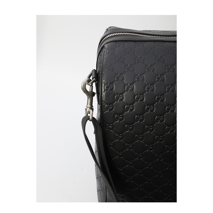 Large Duffle Bag in Black Leather - Image 4