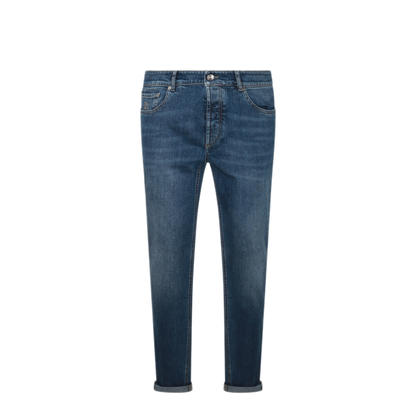 Logo Embroidery Stretch Jeans - Image 1