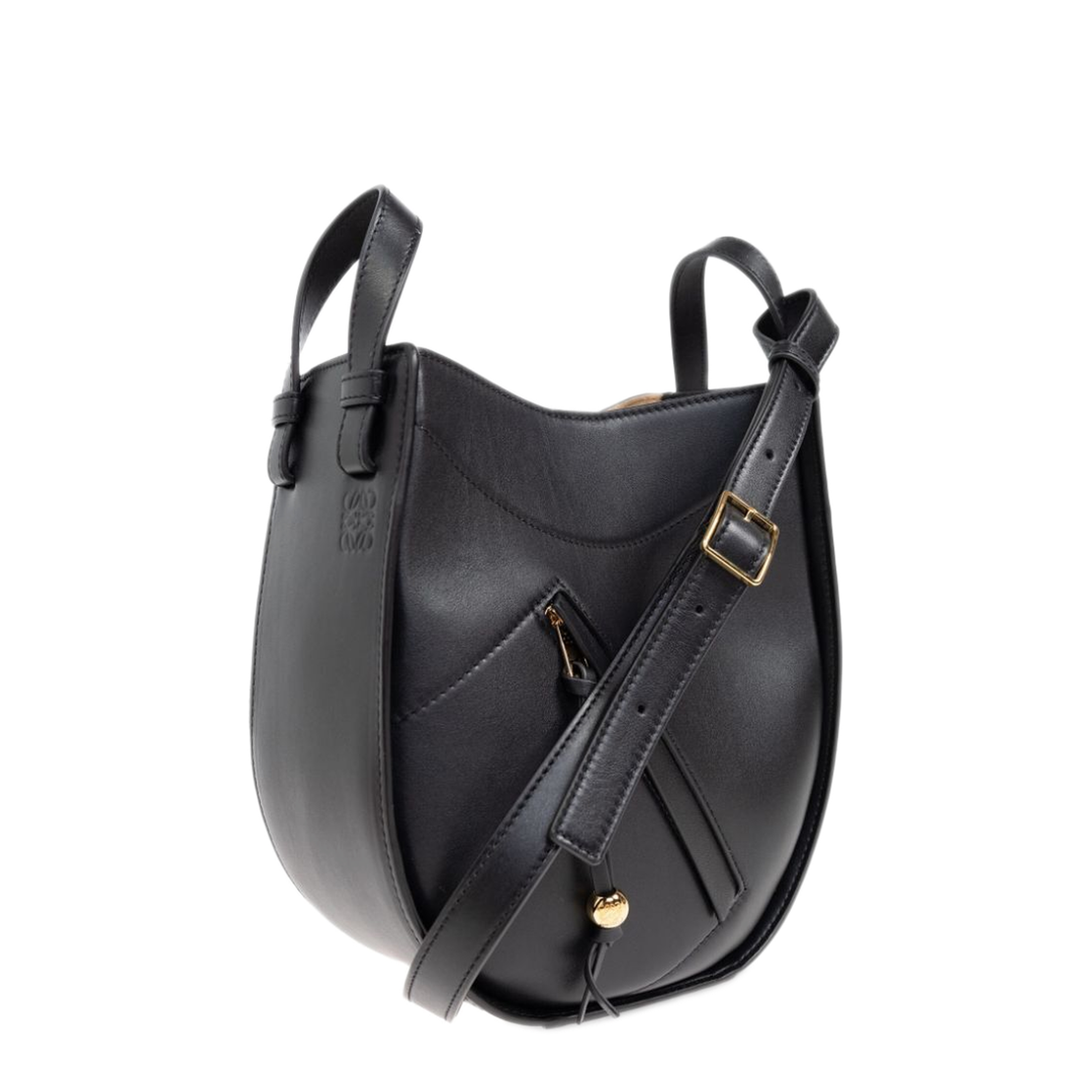 Hammock Slice Bag in Shiny Calfskin - Image 4