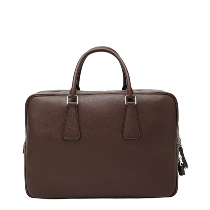 Medium Calf Leather Briefcase - Sienna - Image 2