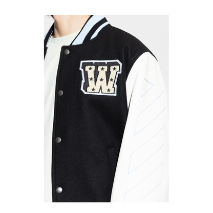 Star-Logo Varsity Bomber Jacket - Image 5