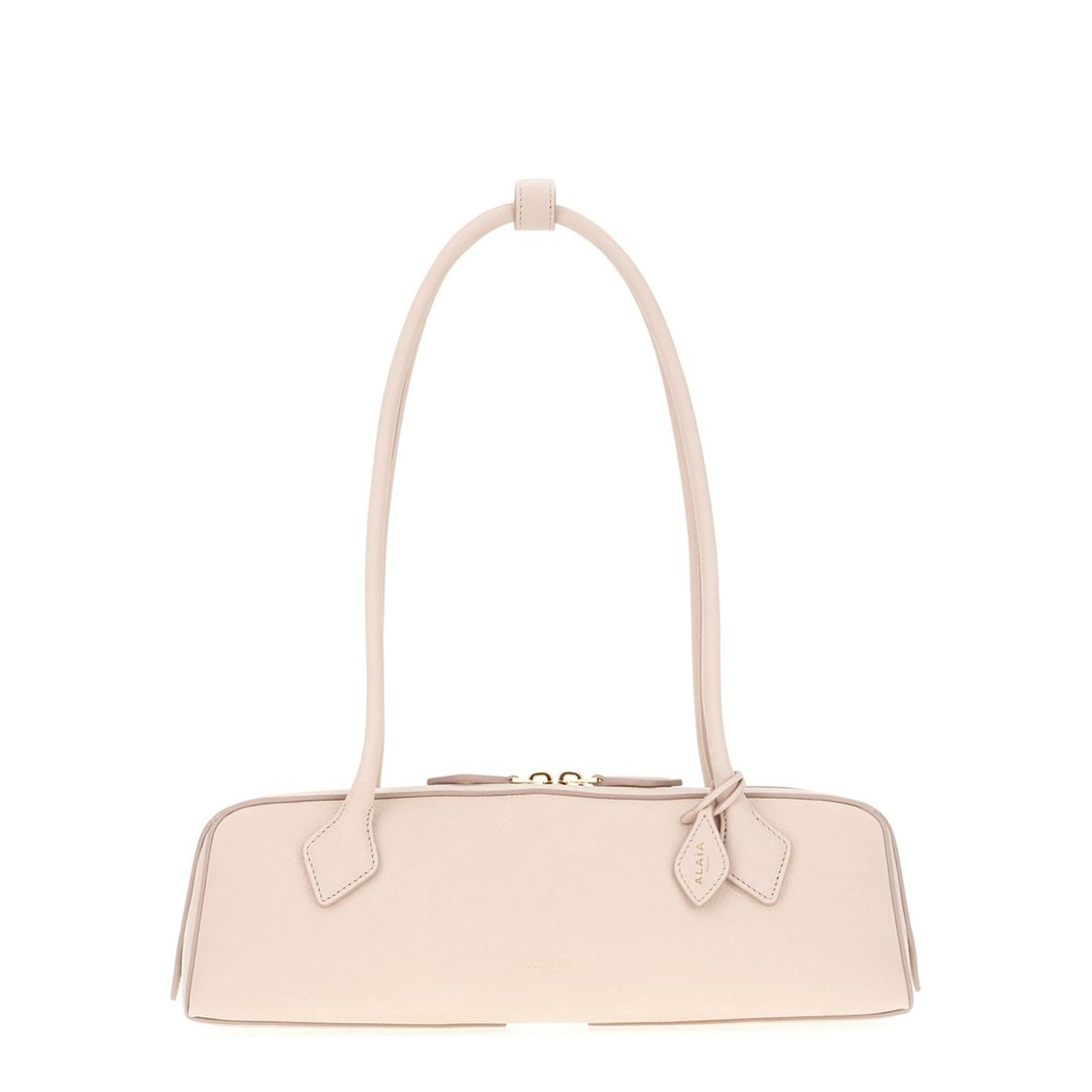 Le Teckel Medium Nubuck Shoulder Bag - Powder Pink - Image 1