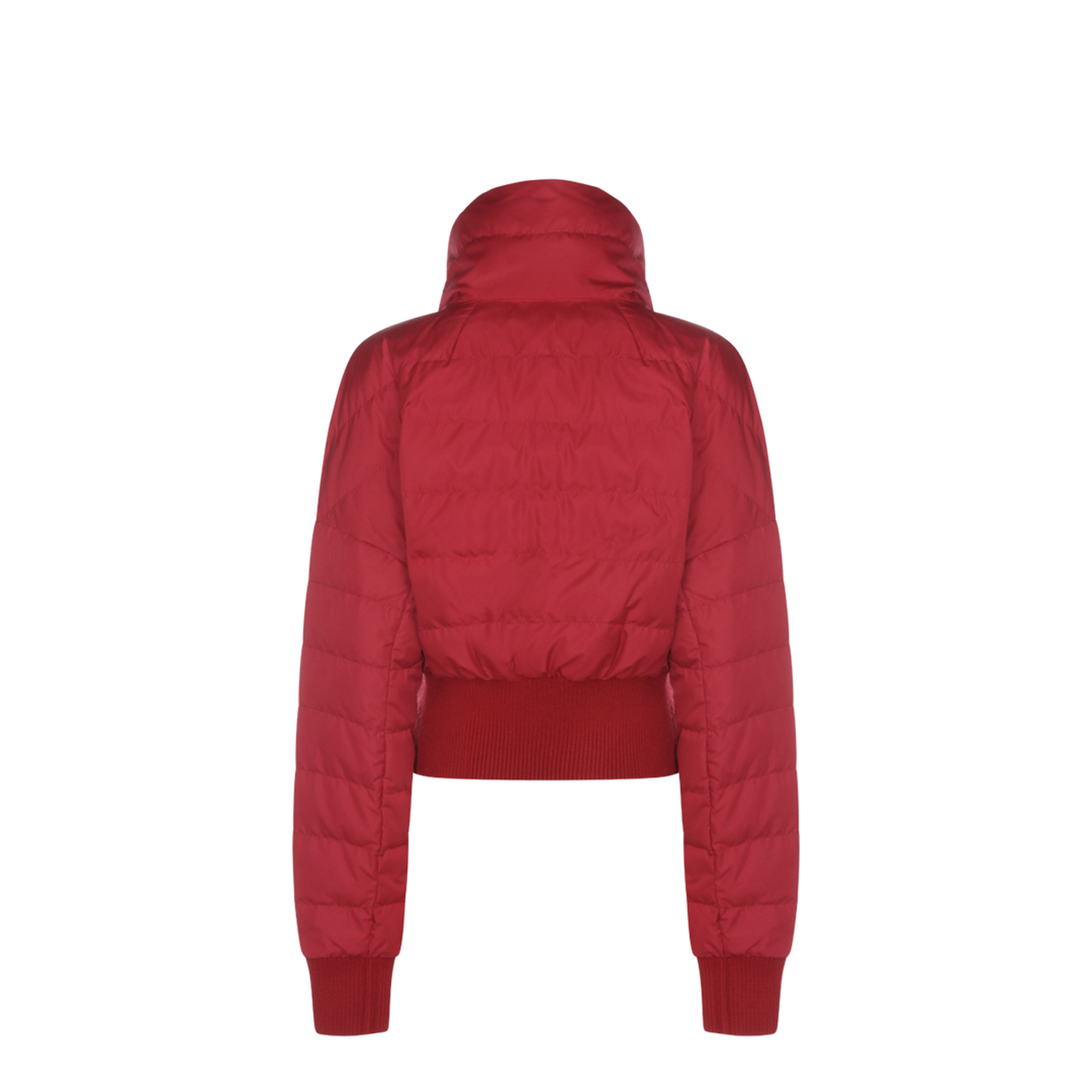 Cropped Down Jacket - Berry Red - Image 4