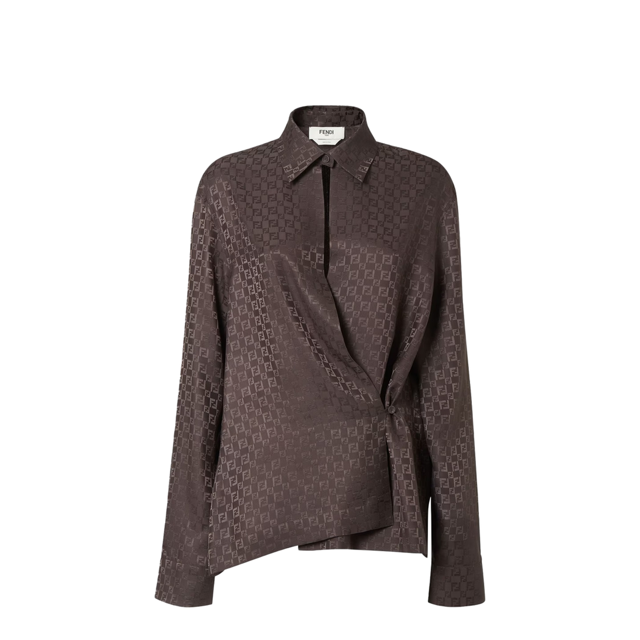 Shirt Silk Brown - Image 1