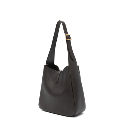 Le 5 À 7 Supple Small Grained Leather Shoulder Bag - Arabica - Image 5