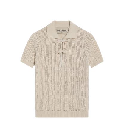 Open-Knit Polo Shirt - Image 1
