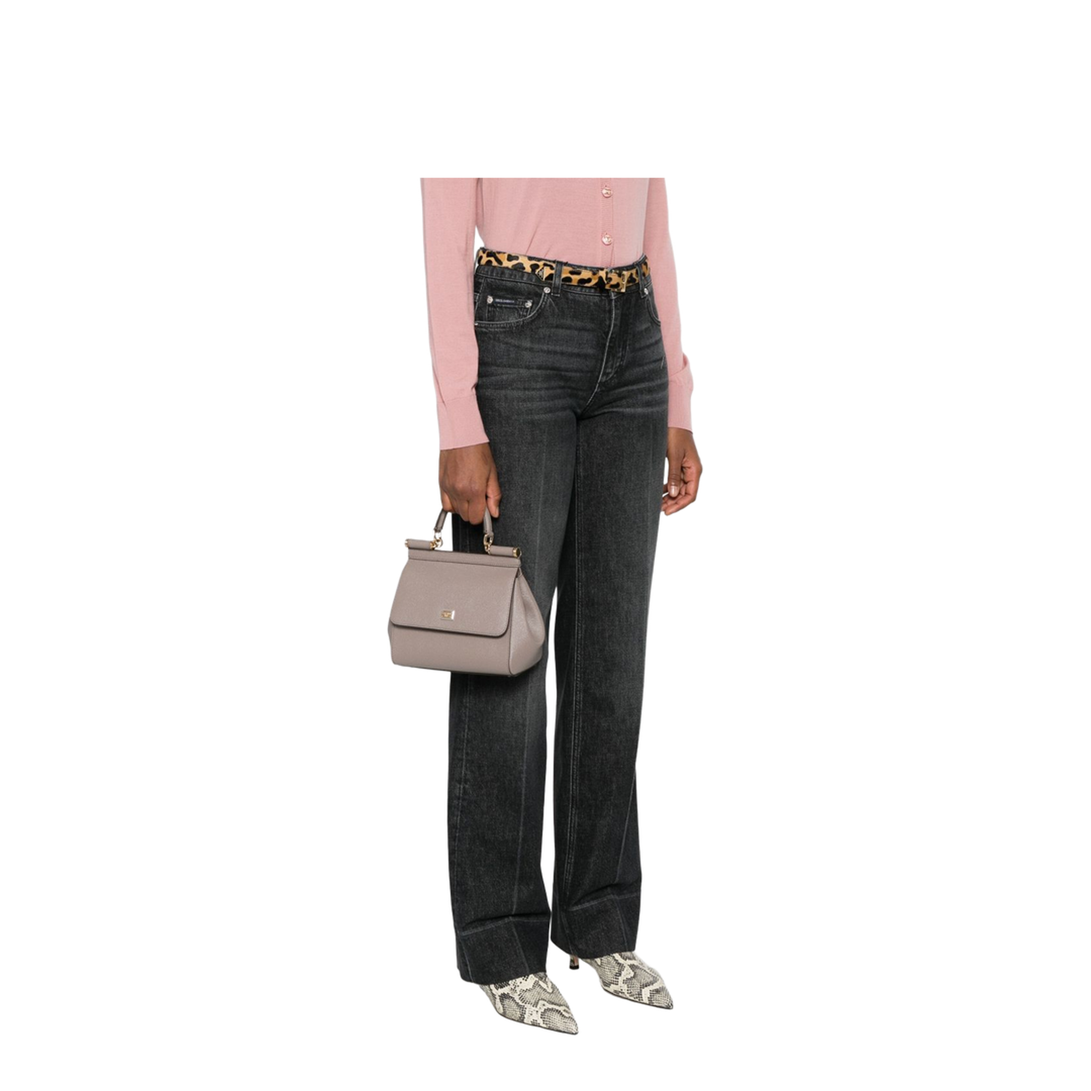 Sicily Medium Calfskin Handbag - Fango - Image 5