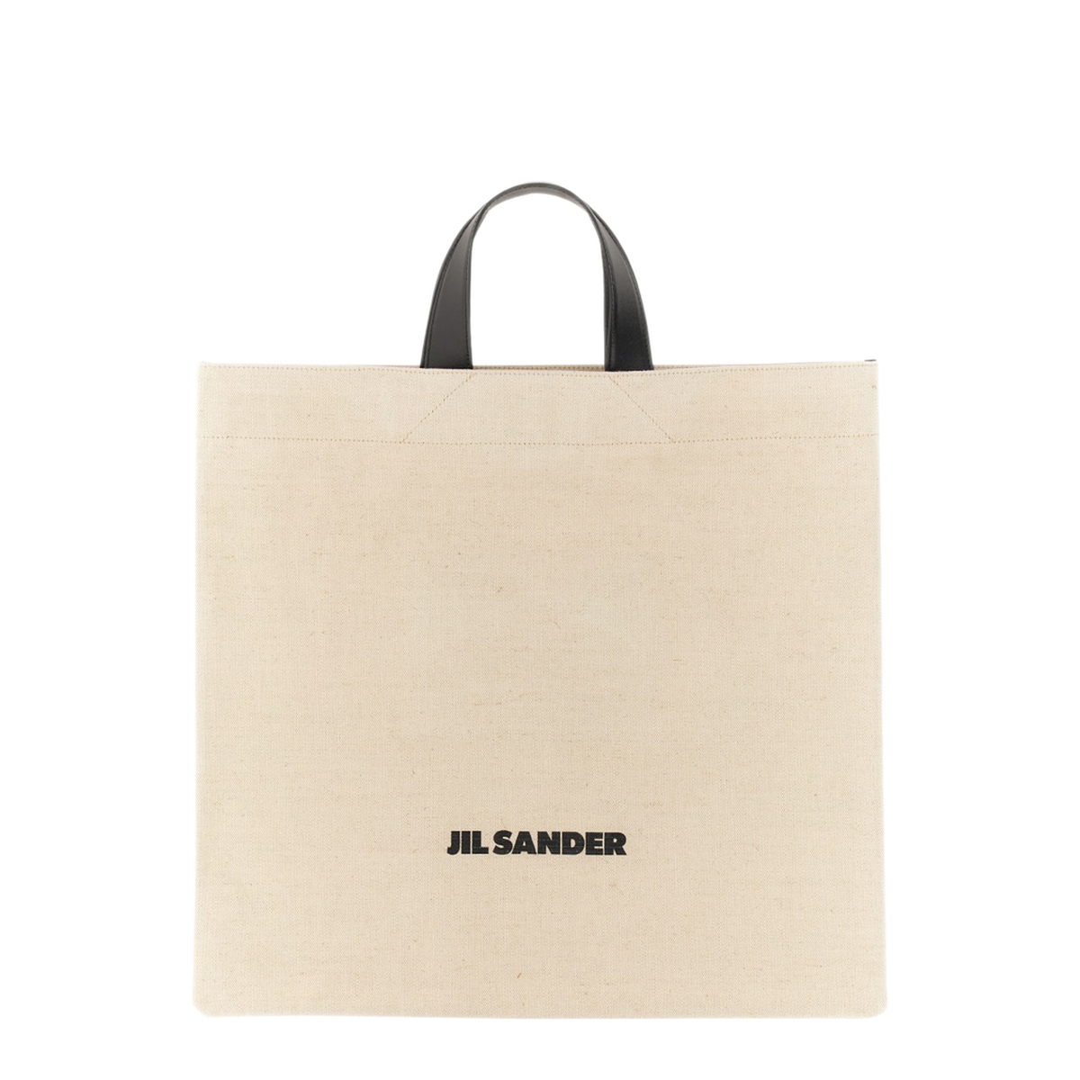 Medium Cotton-Linen Tote Bag - Light Beige - Image 1