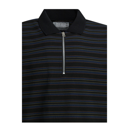 Striped Buttonless Polo Shirt - Image 3