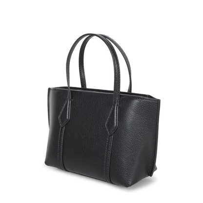 Perry Mini Calf Leather Tote - Black - Image 2