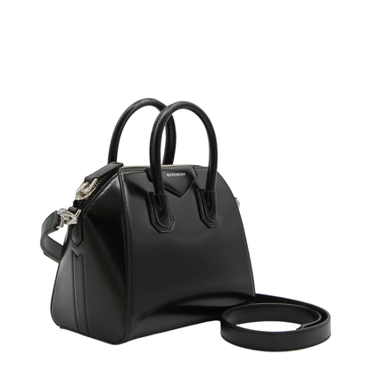 Antigona Mini Leather Shoulder Bag in Black - Image 5