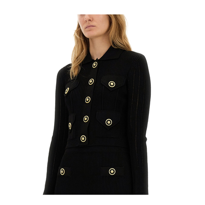 Knitted Cardigan Black - Image 4