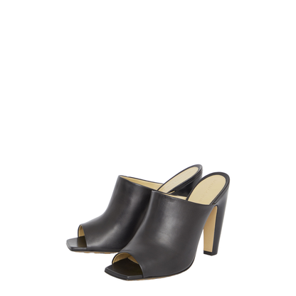Black Nappa Leather Canalazzo Sandals - Image 4