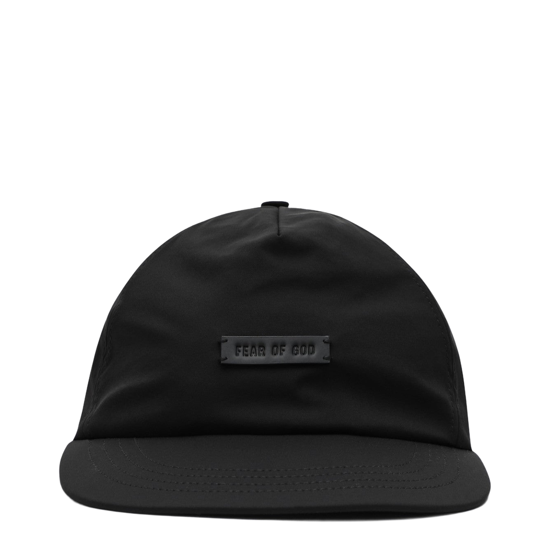 Black Nylon Baseball Cap - Image 1