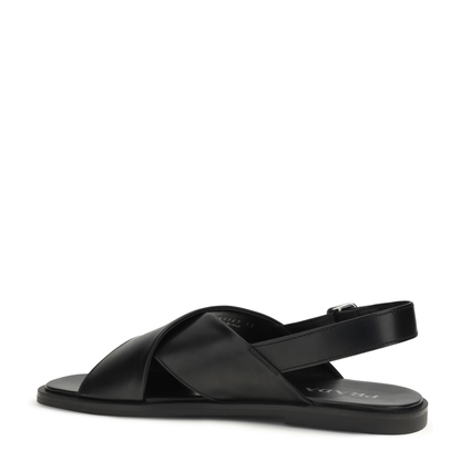 Saffiano Criss-Cross Sandals - Image 3