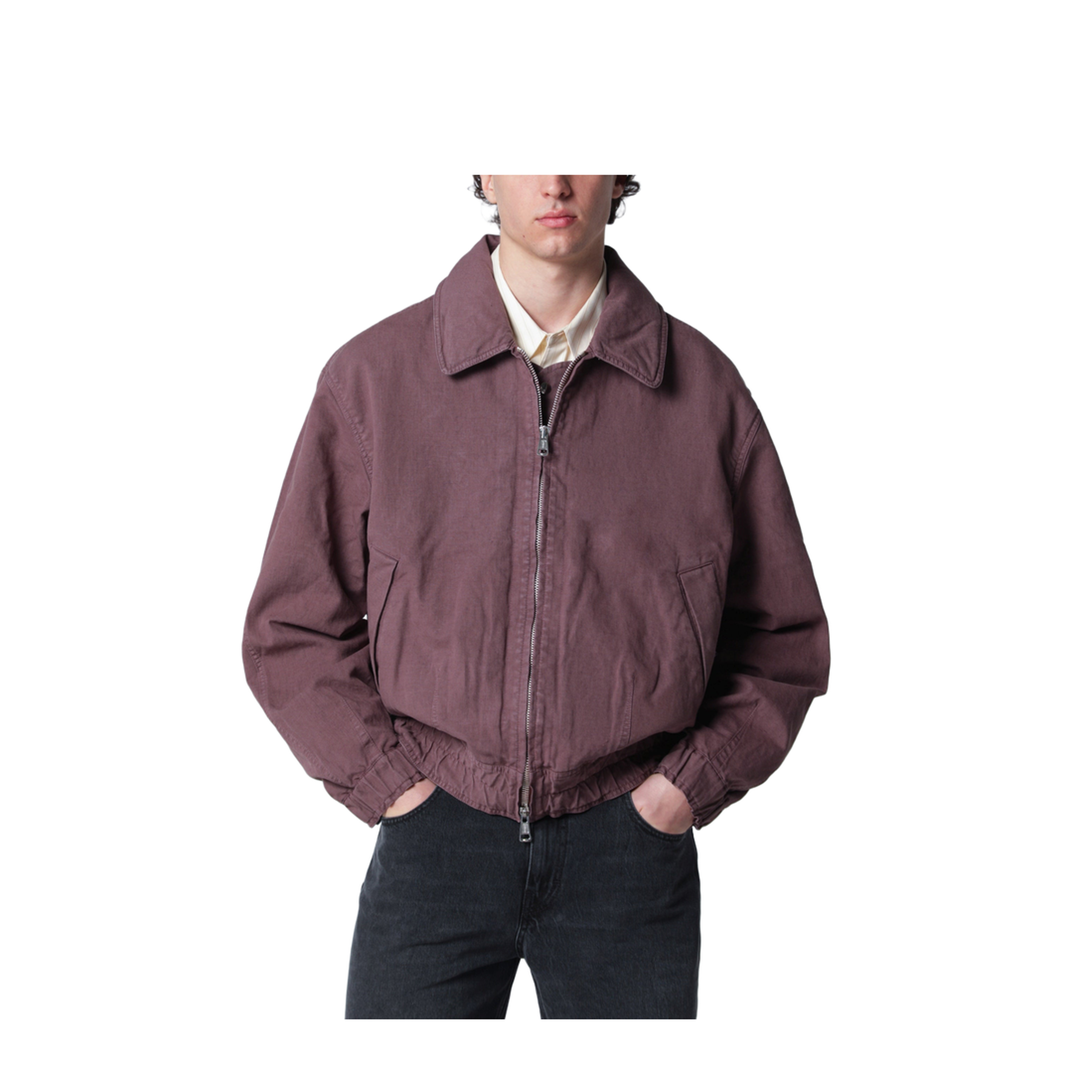 Command Jacket in Pink Cotton and Linen Blend - Image 1