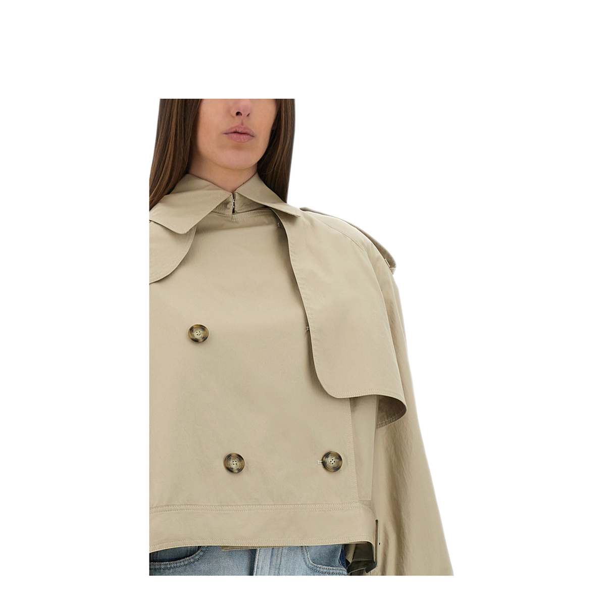 Short Trench Coat with Belt - Image 4