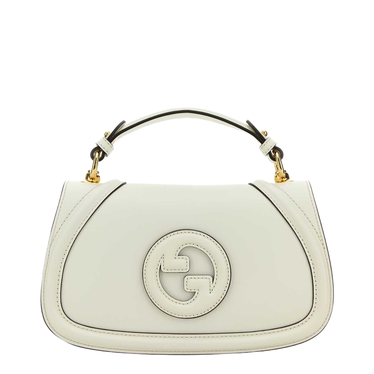 Blondie Medium Smooth Leather Top Handle Bag - White - Image 3