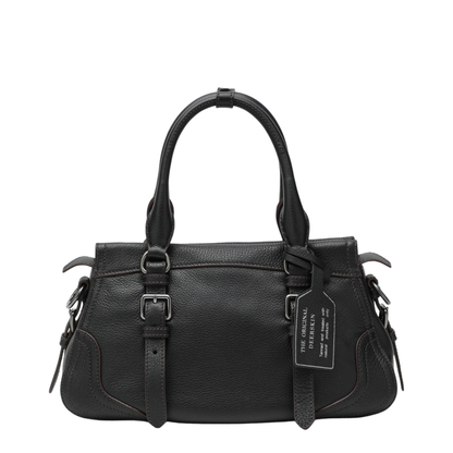 Large Leather Tote Bag - Black - Image 2