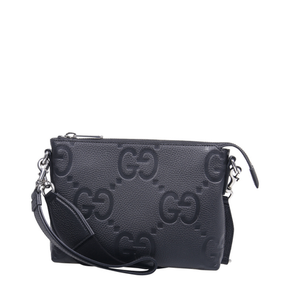 GG Jumbo Small Leather Crossbody Bag - Gray - Image 1