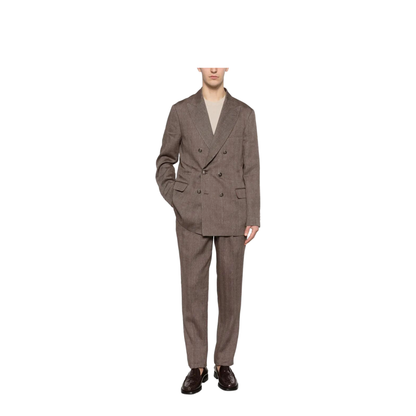 Linen and Virgin Wool Chevron Leisure Suit - Image 2