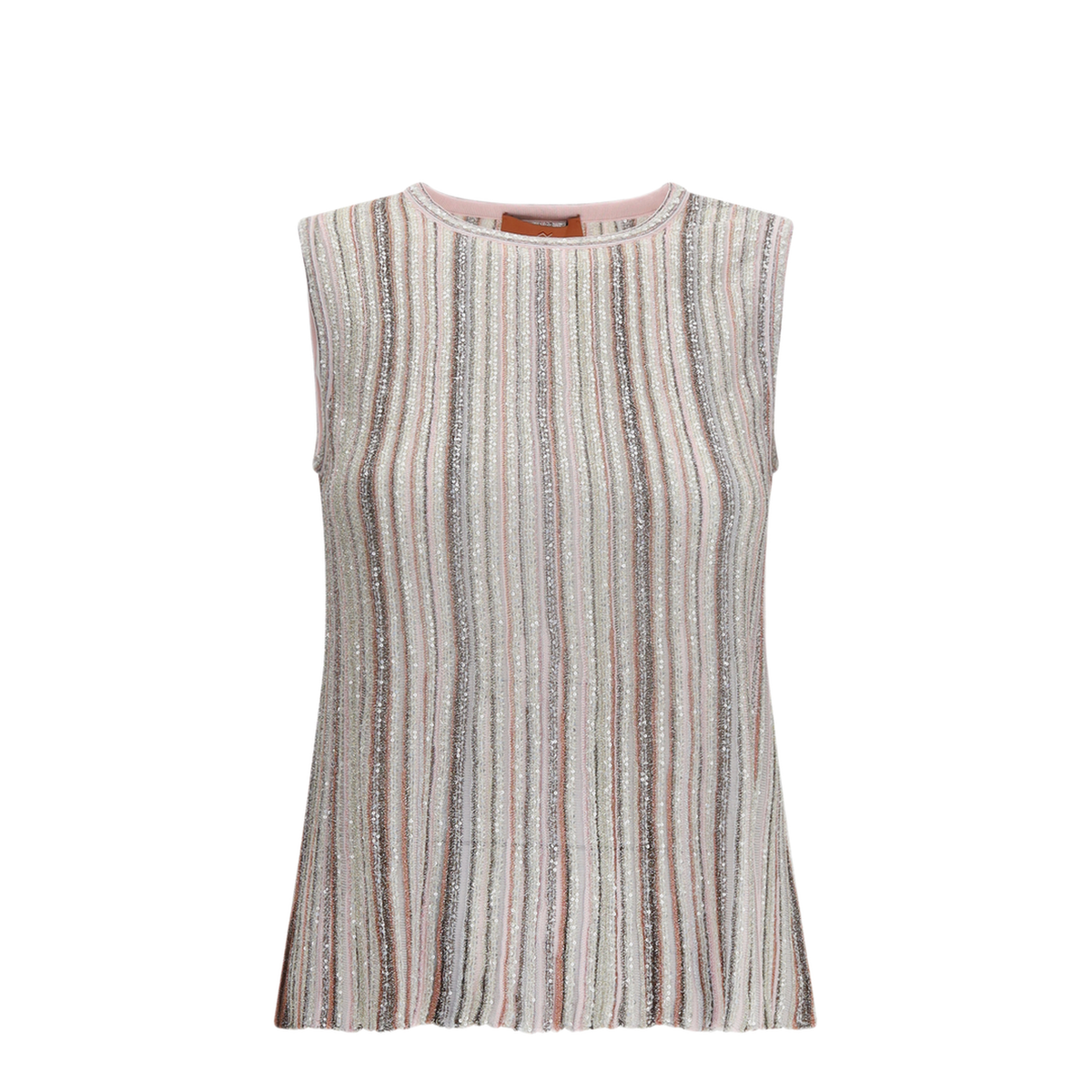 Sleeveless Ribbed Sequin Top - Image 1