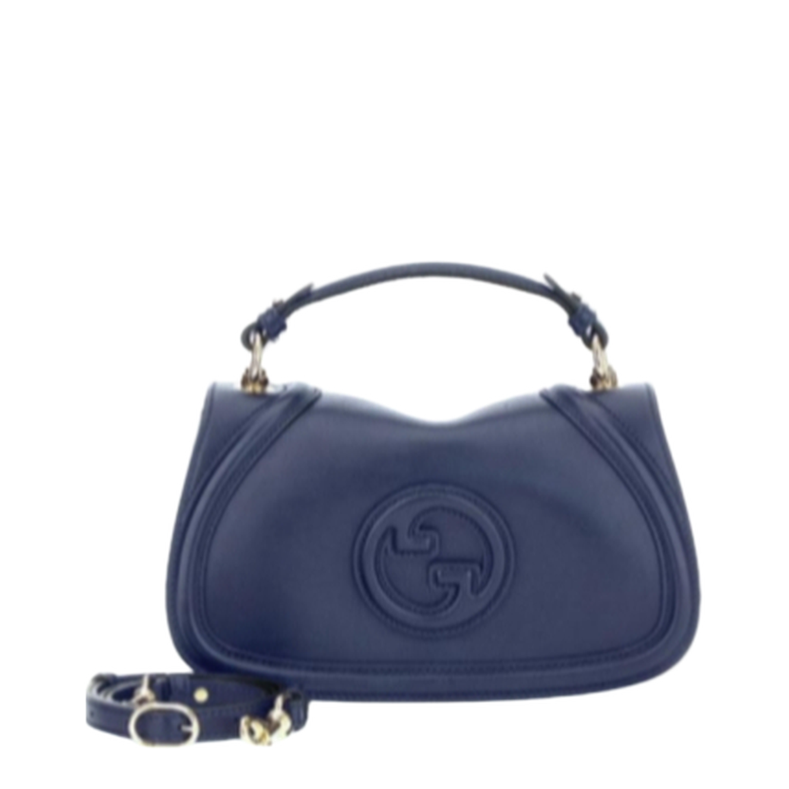 Blondie Medium Top Handle Bag in Blue Leather - Image 1