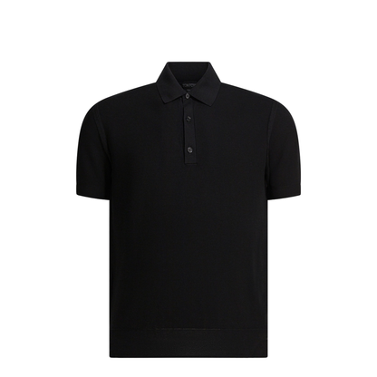 Silk And Cotton Pique Polo Shirt - Image 1
