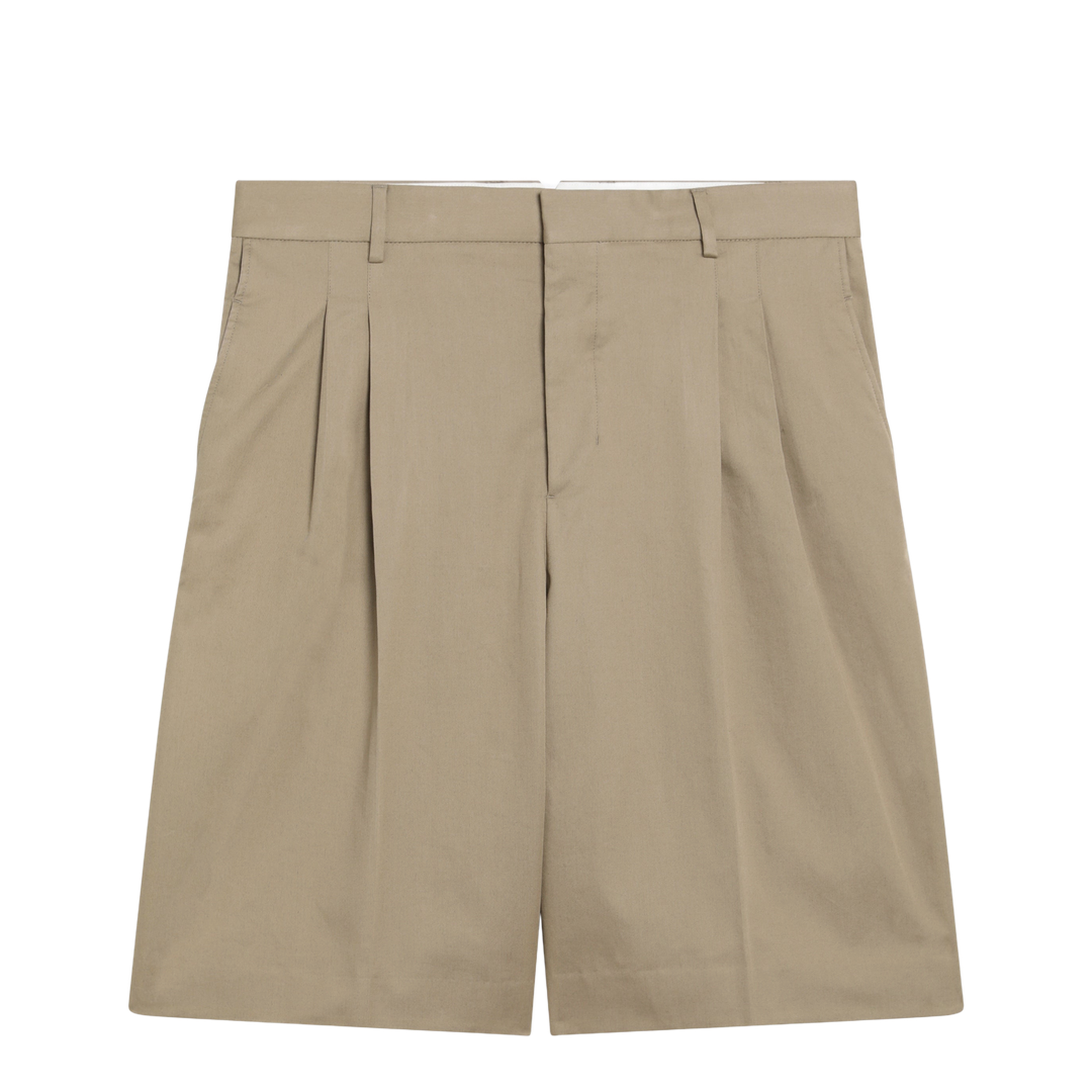 Beige Virgin Wool Shorts - Image 1