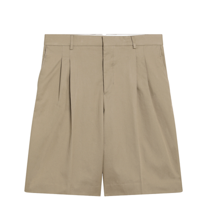Beige Virgin Wool Shorts - Image 1