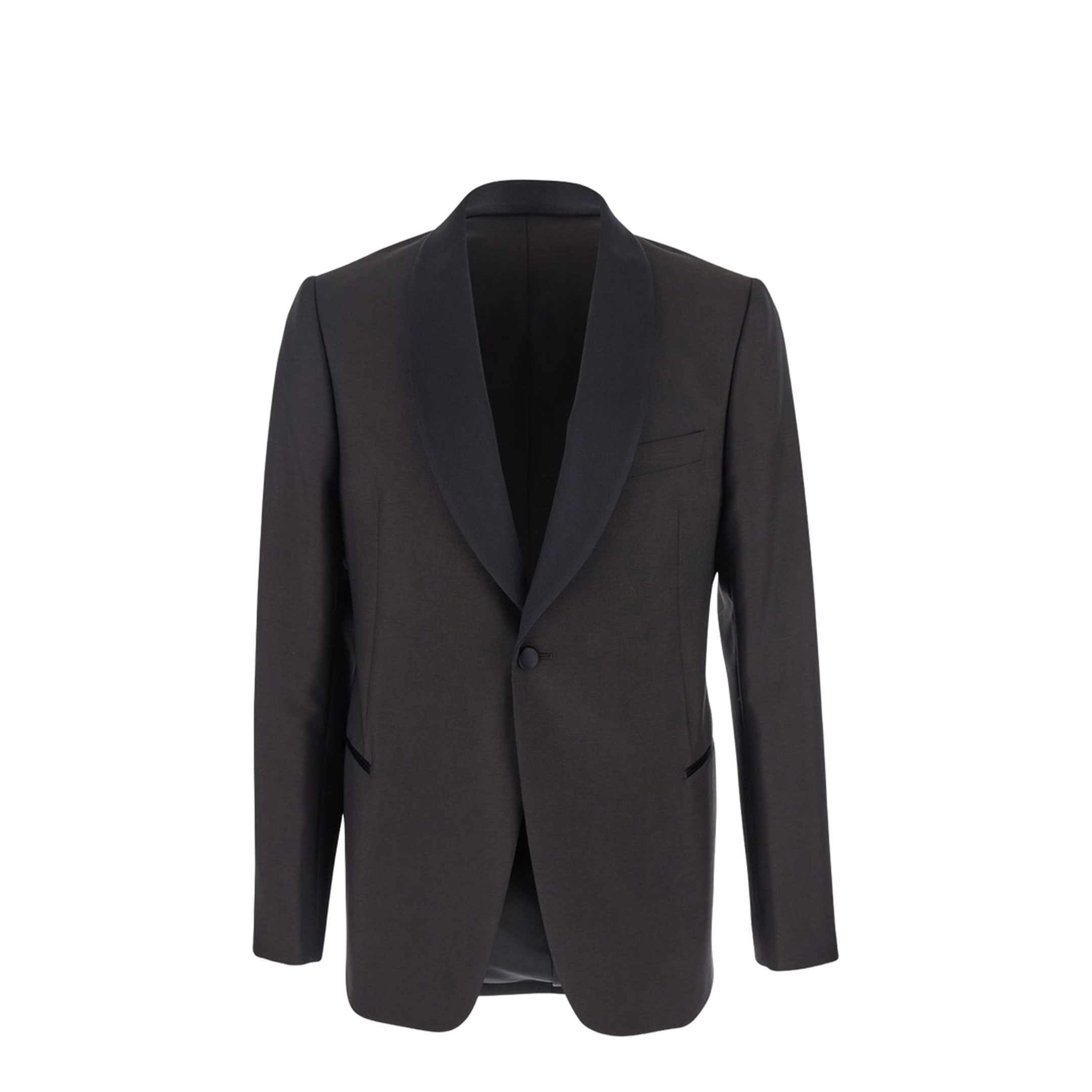 Single-breasted Jacket in Fresh Combed Virgin Wool - Image 1