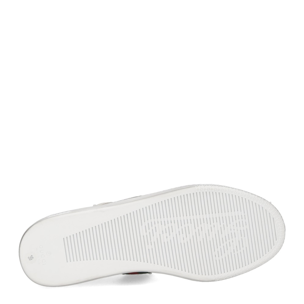 Stretch Low-Top Trainer in White Leather - Image 4