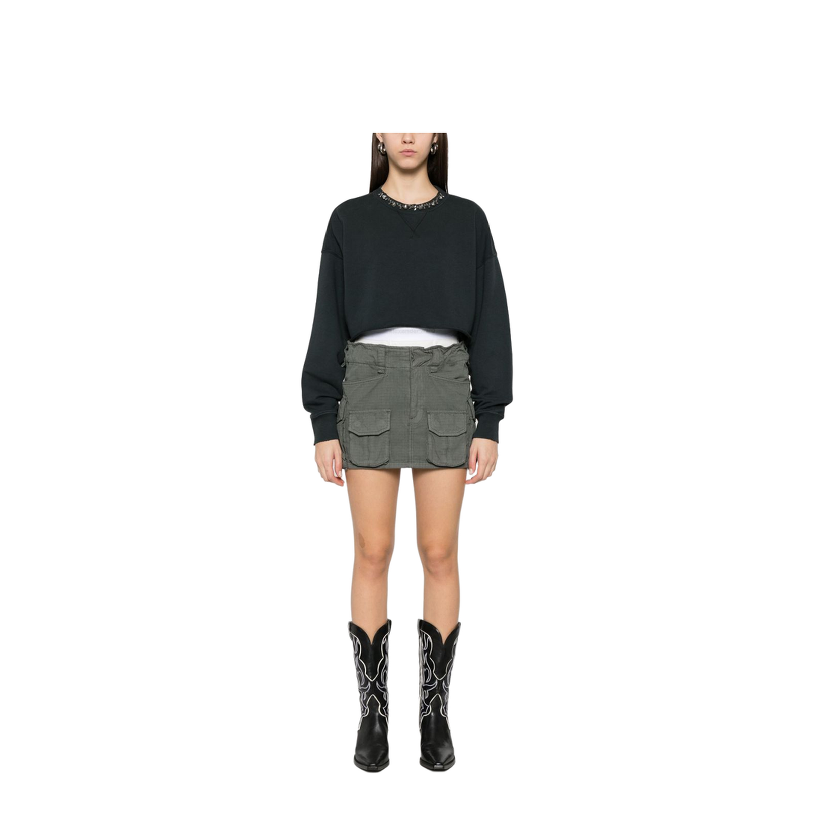 Organic Cotton Cropped Sweatshirt - Image 4