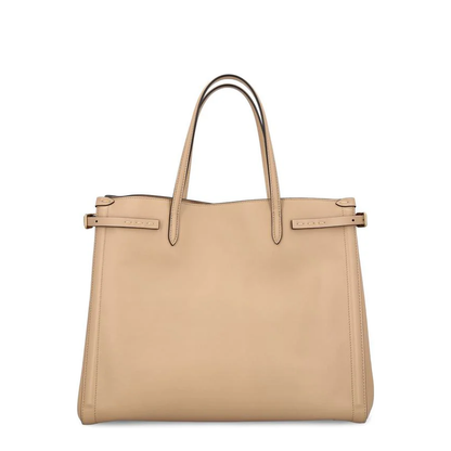 Antibes Medium Shopping Bags Leather Beige - Image 2