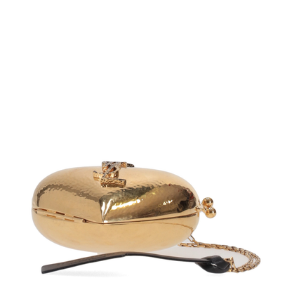 Evening Mini Brass Clutch Bags - Gold - Image 4
