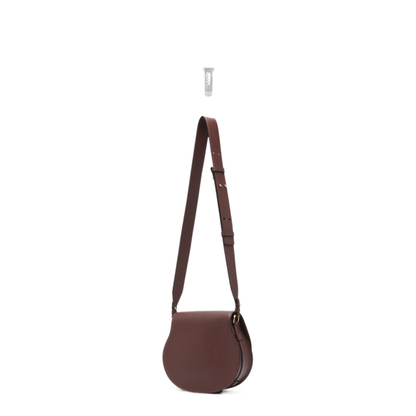 Marcie Saddle Bag in Grained Leather - Image 4