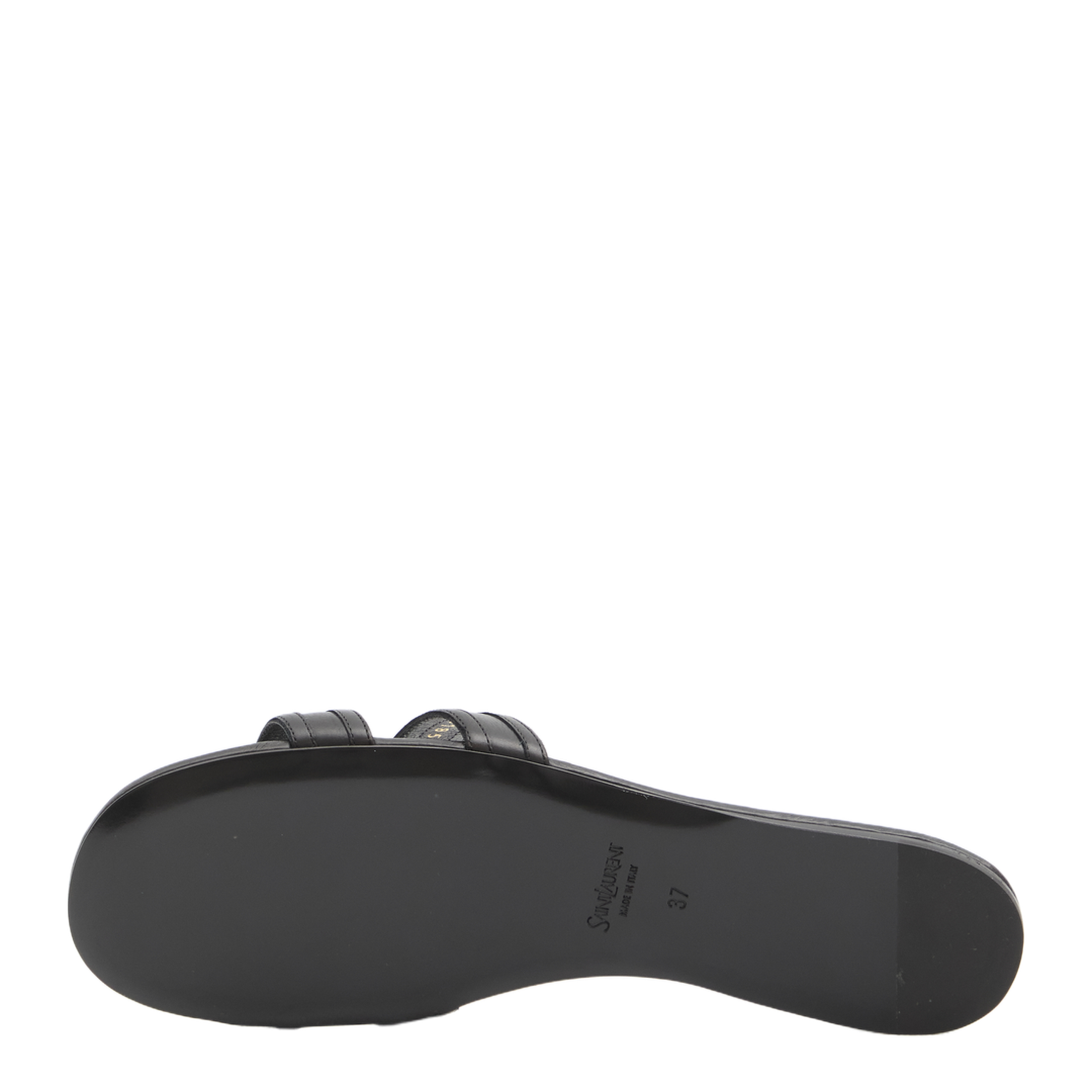 MABROUKA Slides in Smooth Leather in Black - Image 4