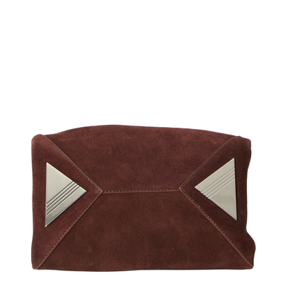 Lizzie Mini Suede Top Handle Bag - Light Choco - Image 3
